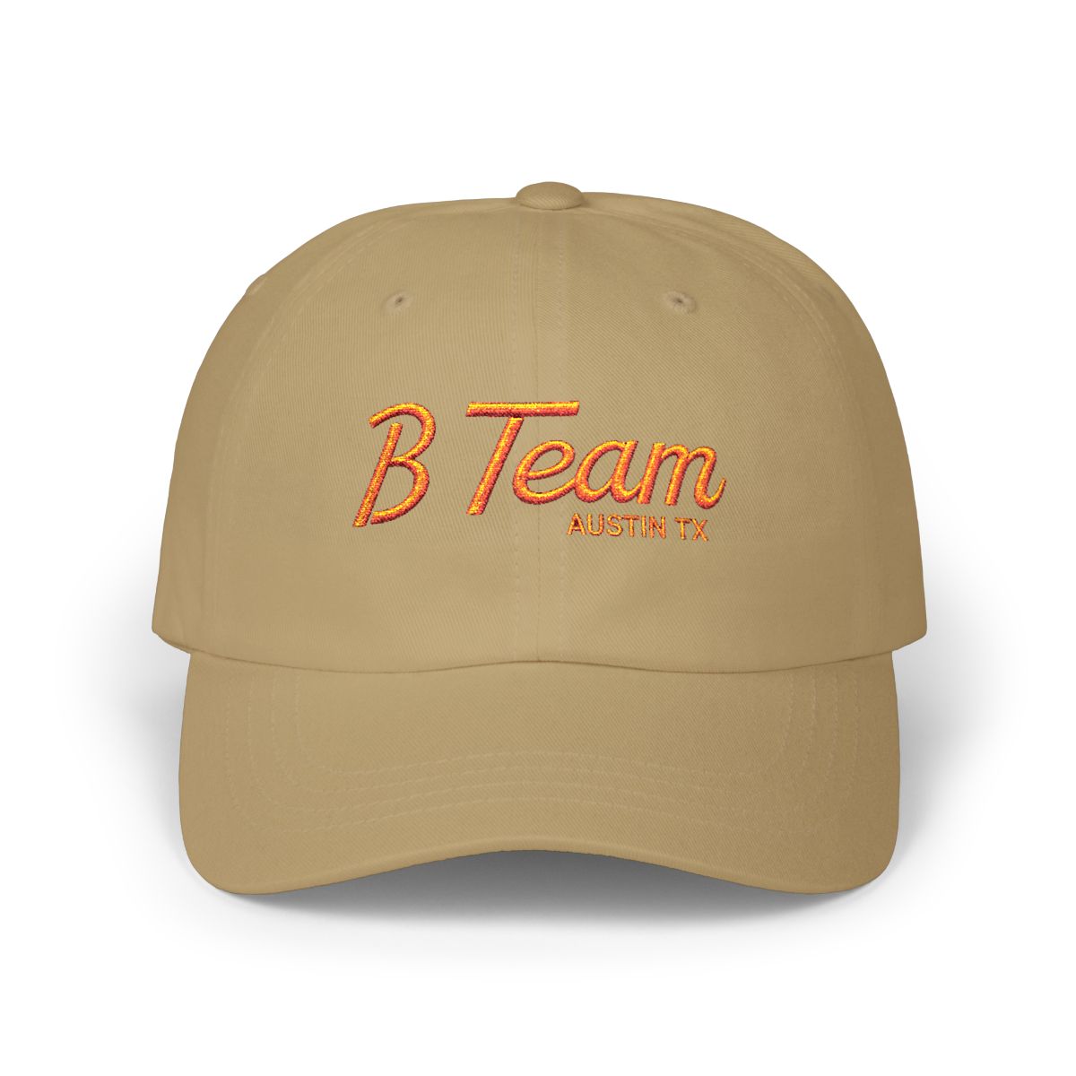 View B-TEAM DAD HAT, ORANGE details | B-Team Jiu Jitsu - alternate angle 3, merchandise